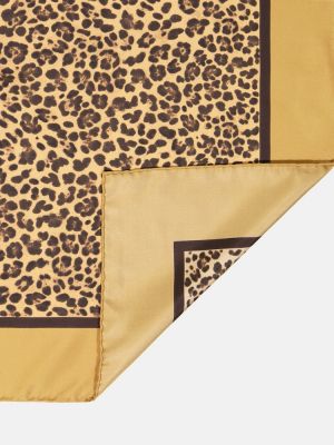 Echarpe en soie à imprimé à imprimé léopard Valentino