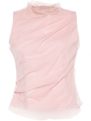 Bluzka tiulowa drapowana Dorothee Schumacher różowa