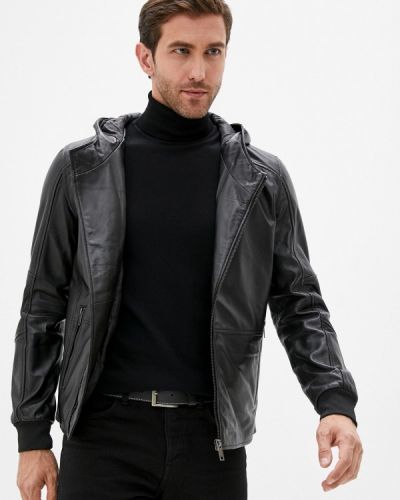 Кожаная куртка Urban Fashion For Men, черная