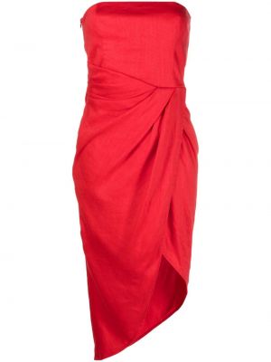 Asymetrické midi šaty Gauge81 červené