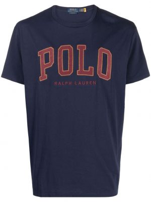 Selyem kockás pamut pólóing Polo Ralph Lauren kék