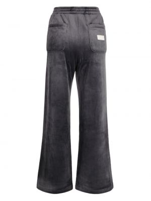 Manšestrové sportovní kalhoty s výšivkou :chocoolate šedé
