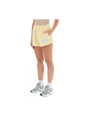 Pantalones cortos de algodón con estampado de tela jersey Sporty & Rich beige