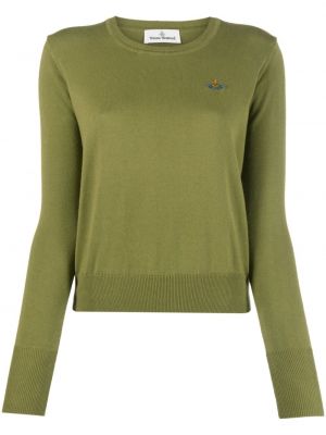 Kokvilnas kašmira džemperis Vivienne Westwood zaļš