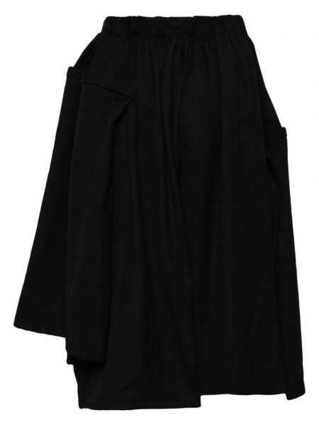 Asimetriškas vilnonis sijonas Comme Des Garçons juoda