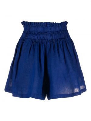 Leinen shorts 120% Lino blau