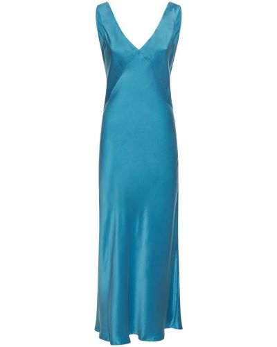 Sukienka długa Asceno - Niebieski