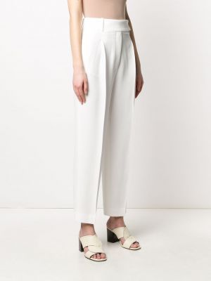 Rovné kalhoty s vysokým pasem Ermanno Scervino bílé