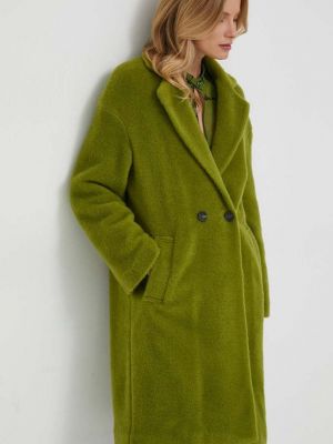 Płaszcz oversize Sisley zielony