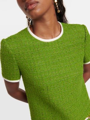 Mini vestido de tweed Valentino verde