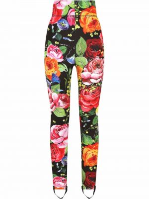 Virágos leggings nyomtatás Dolce & Gabbana