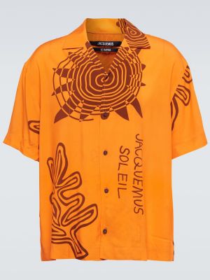 Košeľa s potlačou Jacquemus oranžová