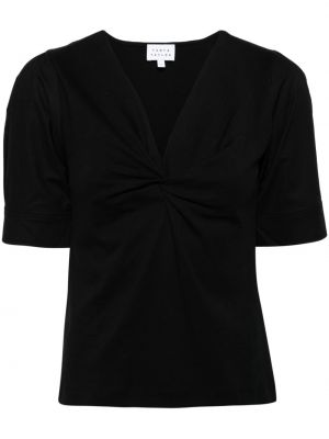 Βαμβακερή μπλούζα Tanya Taylor μαύρο