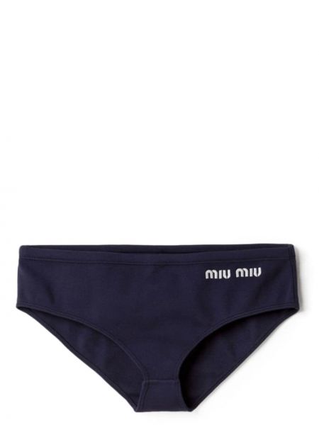 Bikini brodé Miu Miu bleu
