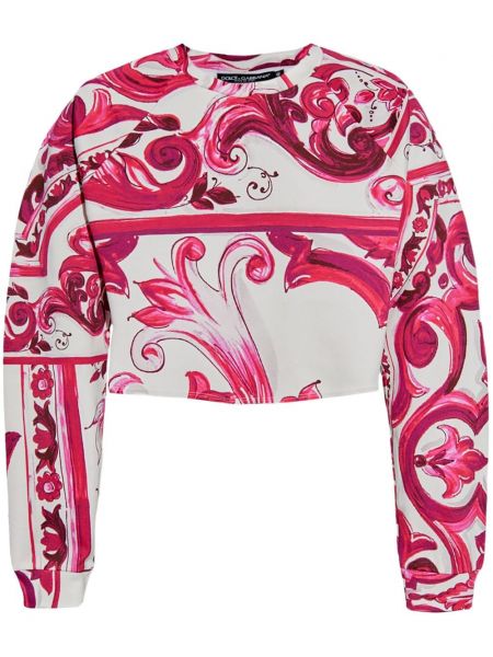 Painettu collegepaita Dolce & Gabbana pinkki