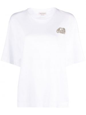 Koszulka bawełniana Alexander Mcqueen biała