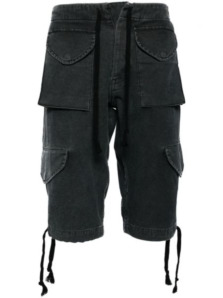 Puuvilla cargo shortsit Greg Lauren musta