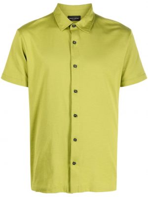 Βαμβακερό πουκάμισο Roberto Collina πράσινο