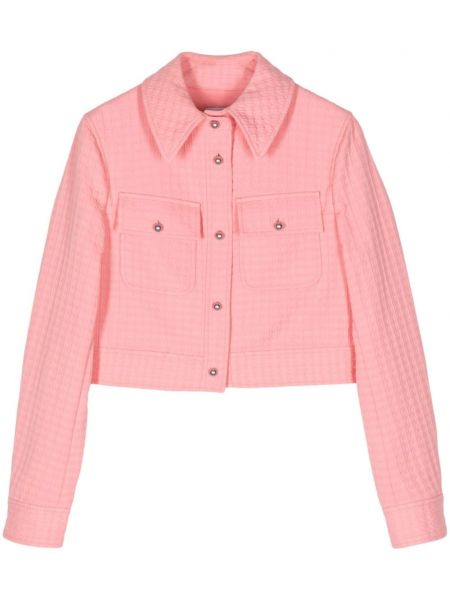 Jachetă lungă în carouri Ports 1961 roz