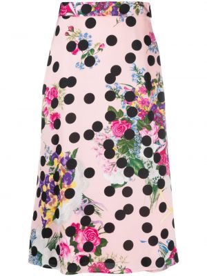 Midi φούστα με σχέδιο Msgm ροζ