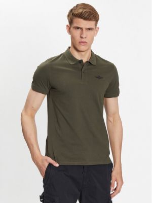 Polo majica slim fit Aeronautica Militare zelena