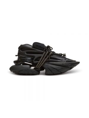 Sneakersy skórzane Balmain czarne