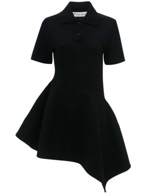 Sukienka bawełniana asymetryczna Jw Anderson czarna