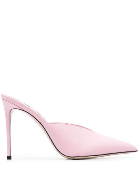 Papuci tip mules din piele Le Silla roz
