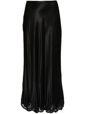Černé křišťálové midi sukně Rixo