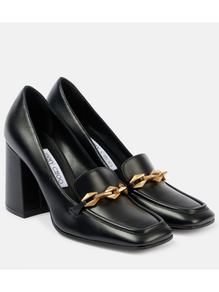 Lær pumps Jimmy Choo svart