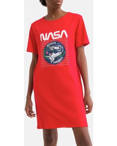 Camiseta de algodón Nasa rojo
