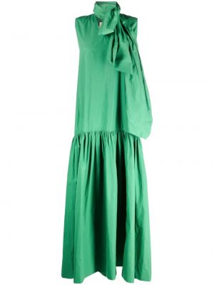 Макси рокля с v-образно деколте Plan C зелено