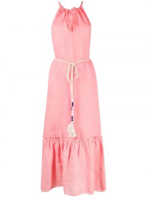 Lněné šaty bez rukávů 120% Lino růžové