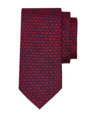 Jedwabny krawat z nadrukiem Ferragamo