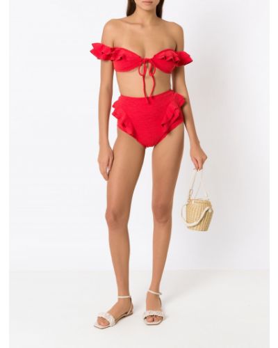 Bikini de cintura alta Clube Bossa rojo