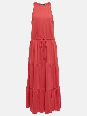 Dlouhé šaty Polo Ralph Lauren ružová