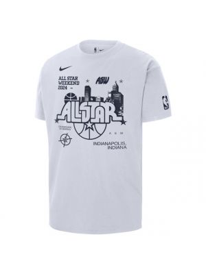T-shirt con motivo a stelle Nike bianco