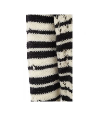 Jersey de lana a rayas de tela jersey Dries Van Noten negro