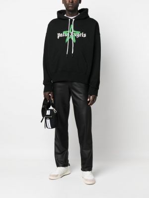 Stern hoodie mit print Palm Angels schwarz