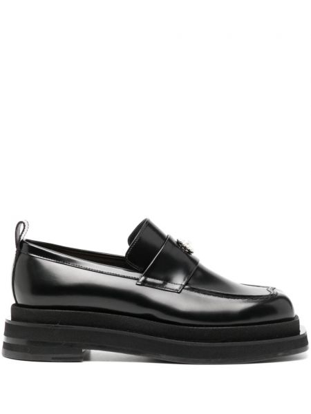Pantofi loafer cu platformă cu motiv cu inimi Simone Rocha negru