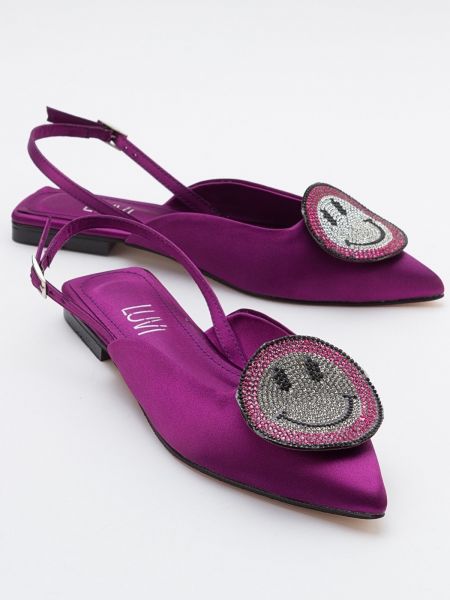 Szatén balerina cipők Luvishoes lila