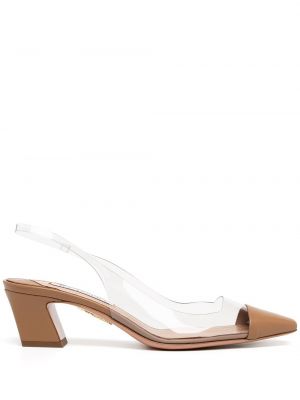 Slingback stropper pumper Aquazzura brun