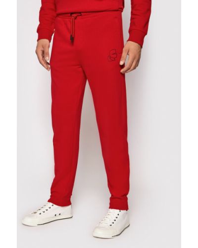 Spodnie sportowe Karl Lagerfeld czerwone