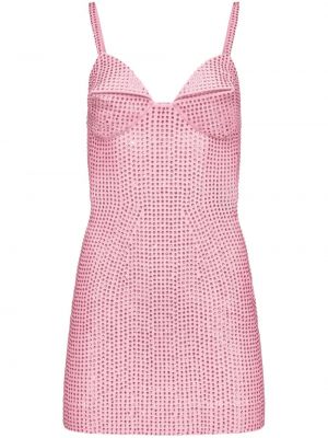 Αμάνικη κοκτέιλ φόρεμα με πετραδάκια Area ροζ