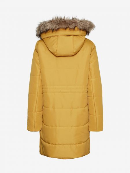 Prošívaný zimní kabát Vero Moda žlutý