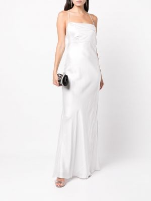 Jedwabna sukienka Michelle Mason biała