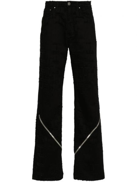 Distressed jeans mit normaler passform aus baumwoll Heliot Emil schwarz
