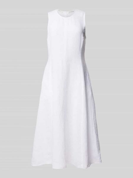 Lniana sukienka midi dopasowana Marc O'polo biała