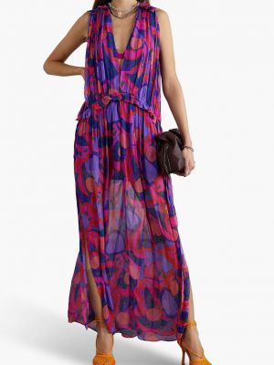 Длинное платье с принтом Isabel Marant розовое
