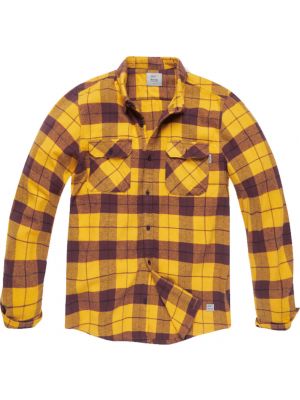 Фланелевая рубашка ретро Vintage Industries желтая